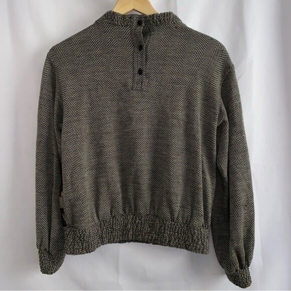 Rare Vintage KOOS Van Den Akker New York Metallic Lace Overly Button Sweater S - Picture 4 of 15